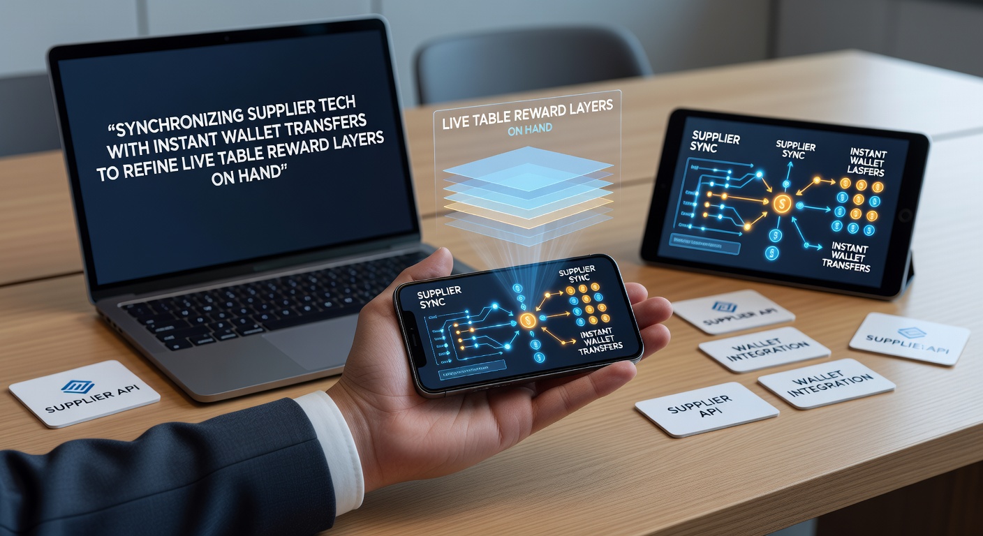Mobile Schnittstellen für synchronisierte Wallet-Transfers und Live-Tisch-Belohnungen