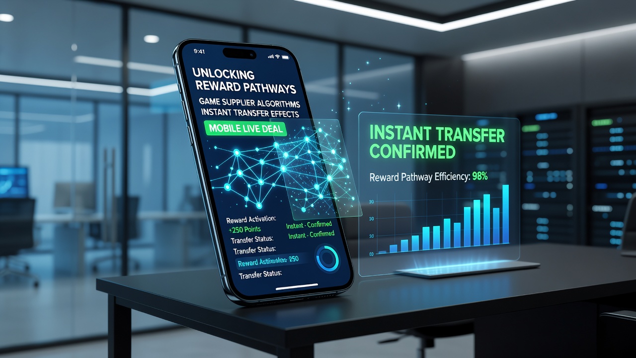 Mobile Live-Dealer-Schnittstelle mit Transfer- und Belohnungsanzeigen